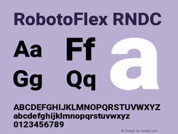 RobotoFlex RNDC Version 2.000图片样张