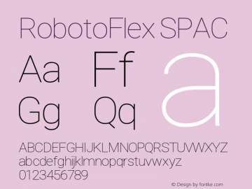 RobotoFlex SPAC Version 2.000图片样张