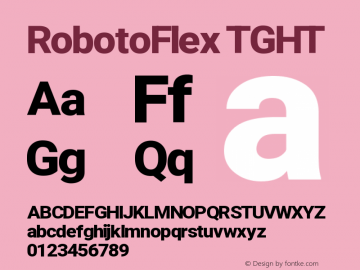 RobotoFlex TGHT Version 2.000 Font Sample