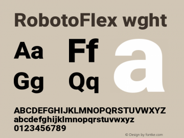 RobotoFlex wght Version 2.000图片样张