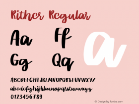 Rither Version 1.000 Font Sample