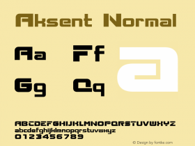 Aksent Normal 1.0 Mon Aug 03 16:27:58 1992图片样张