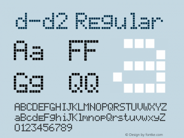 d-d2 Version 1.00 March 12, 2011, initial release Font Sample