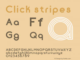 Click-stripes Version 1.000 Font Sample