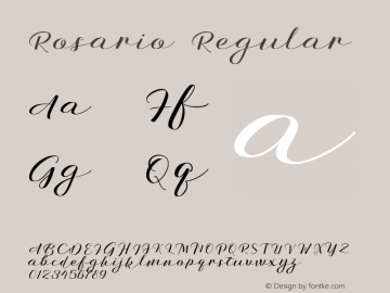 Rosario-Regular Version 1.000 Font Sample