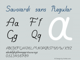 Savoiardisans-Regular Version 1.000图片样张