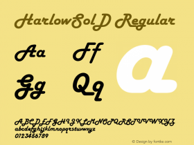 HarlowSolD Regular Version 001.005 Font Sample