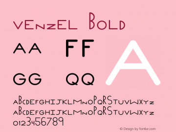 Venzel-bold Version 1.000 Font Sample