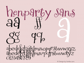 Henparty-Sans Version 001.000 Font Sample