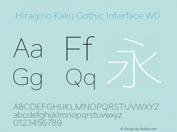 .Hiragino Kaku Gothic Interface W0 13.0d2e7图片样张