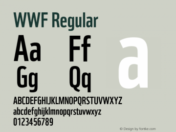 WWF 1.000 Font Sample