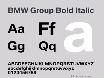 BMW Group Bold Italic Version 2.10图片样张