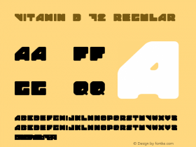 Vitamin D 72  Font Sample