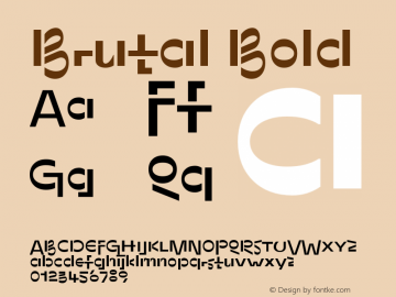 Brutal Bold Version 1.000;PS 001.000;hotconv 1.0.70;makeotf.lib2.5.58329 Font Sample