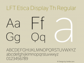 LFT Etica Display Th Version 1.001 Font Sample