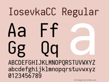 IosevkaCC 1.13.2; ttfautohint (v1.6) Font Sample