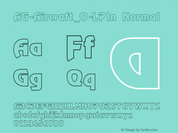 AG-Aircraft_O-LPln Normal 1.0 Sun Aug 21 12:57:49 1994 Font Sample