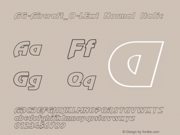 AG-Aircraft_O-LExt Normal Italic 1.0 Sun Aug 21 12:50:16 1994图片样张