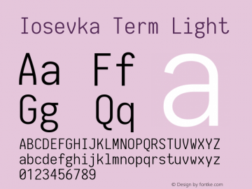 Iosevka Term Light 1.13.2; ttfautohint (v1.6)图片样张