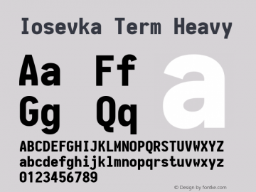 Iosevka Term Heavy 1.13.2; ttfautohint (v1.6)图片样张