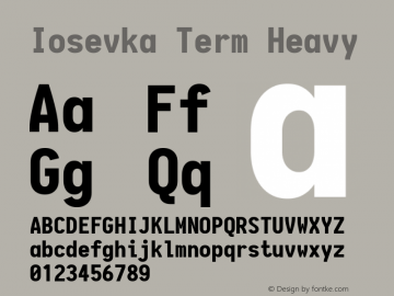 Iosevka Term Heavy 1.13.2; ttfautohint (v1.6)图片样张