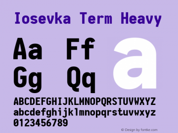 Iosevka Term Heavy 1.13.2; ttfautohint (v1.6)图片样张