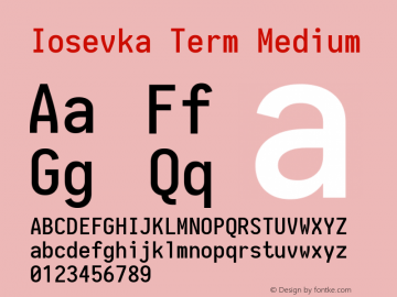 Iosevka Term Medium 1.13.2; ttfautohint (v1.6)图片样张