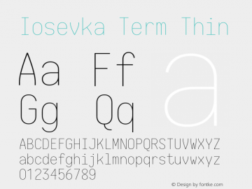 Iosevka Term Thin 1.13.2; ttfautohint (v1.6)图片样张