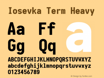 Iosevka Term Heavy 1.13.2; ttfautohint (v1.6)图片样张