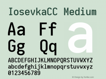 IosevkaCC Medium 1.13.2; ttfautohint (v1.6) Font Sample