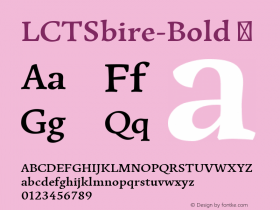 ☞LCTSbire-Bold Version 0.009;com.myfonts.easy.lct.sbire.bold.wfkit2.version.4kMB Font Sample