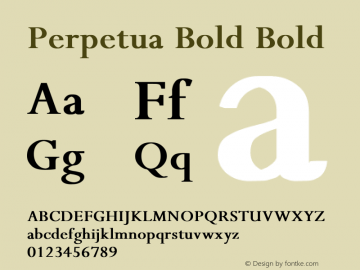 Perpetua Bold 图片样张