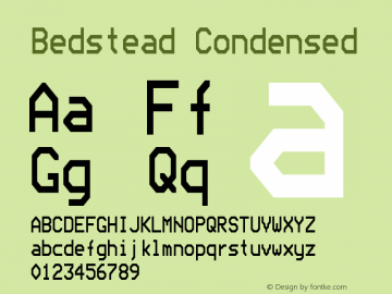 Bedstead Condensed Version 001.003 Font Sample