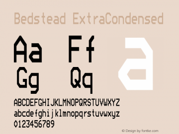 Bedstead Extra Condensed Version 001.003图片样张