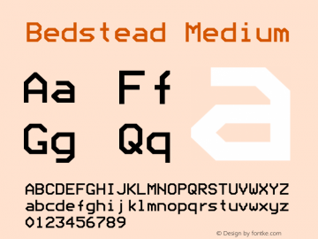 Bedstead Version 001.003 Font Sample