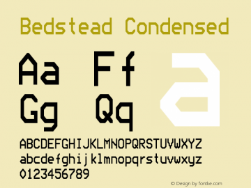 Bedstead Condensed Version 001.003 Font Sample