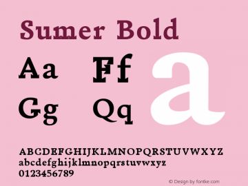 Sumer Bold Version 1.0图片样张