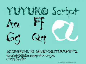 YUYUKO Script Version 1.000;PS 001.000;hotconv 1.0.70;makeotf.lib2.5.58329图片样张