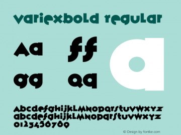 VariexBold 001.001 Font Sample