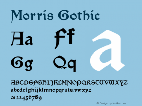 Morris Gothic Version 2.002 March 21, 2013图片样张