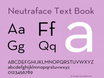 NeutrafaceText-Book Version 3.001;PS 001.001;hotconv 1.0.38图片样张