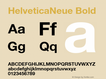 HelveticaNeue Bold Macromedia Fontographer 4.1.5 1/23/03 Font Sample
