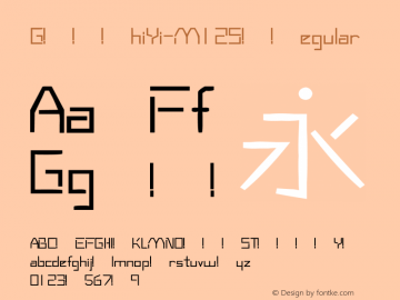 GJJZhiYi-M12S 3.00 Font Sample