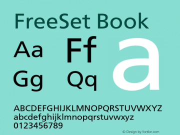 FreeSet Book Version 001.000 Font Sample