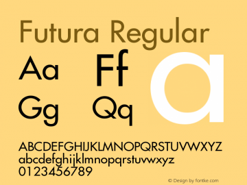 Futura Version 1.0 Extracted by ASV http://www.buraks.com/asv Font Sample