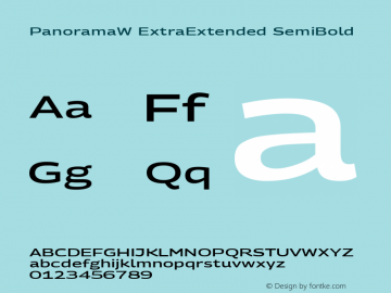 PanoramaW ExtraExtended Light Bold Version 1.001;PS 1.1;hotconv 1.0.72;makeotf.lib2.5.5900; ttfautohint (v0.92) -l 8 -r 50 -G 200 -x 14 -w 