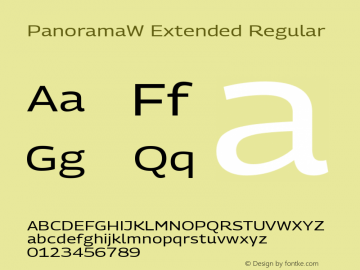 PanoramaW Extended Regular Version 1.001;PS 1.1;hotconv 1.0.72;makeotf.lib2.5.5900; ttfautohint (v0.92) -l 8 -r 50 -G 200 -x 14 -w 