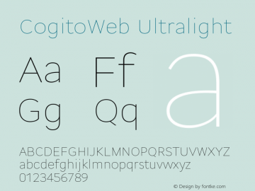 CogitoWeb Ultralight Regular Version 1.001;PS 1.1;hotconv 1.0.72;makeotf.lib2.5.5900; ttfautohint (v0.92) -l 8 -r 50 -G 200 -x 14 -w 