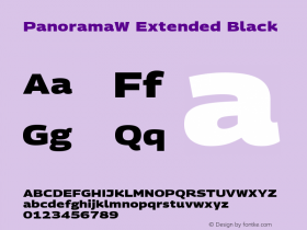 PanoramaW Extended Black Regular Version 1.001;PS 1.1;hotconv 1.0.72;makeotf.lib2.5.5900; ttfautohint (v0.92) -l 8 -r 50 -G 200 -x 14 -w 