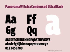PanoramaW ExtraCondensed Black Bold Version 1.001;PS 1.1;hotconv 1.0.72;makeotf.lib2.5.5900; ttfautohint (v0.92) -l 8 -r 50 -G 200 -x 14 -w 